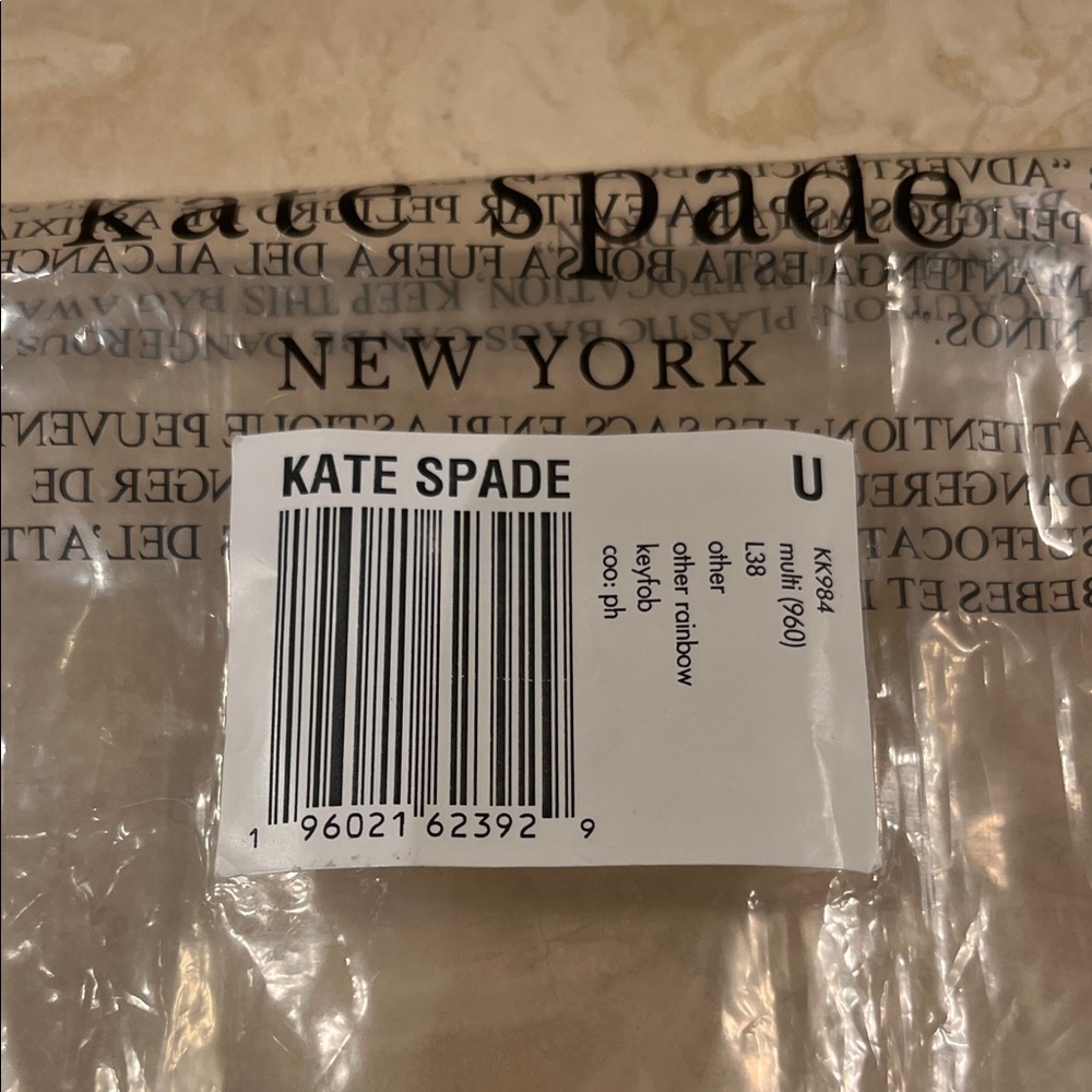 Kate Spade Multicolor Stripe Keychain - Picture 2 of 5